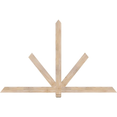 Ekena Millwork Kennewick Smooth Timber Gable Bracket, Douglas Fir, 72"W x 45"H x 1 1/2"D x 3 1/2"F, 15/12 Pitch GBW072X45X0204KEN00SDF